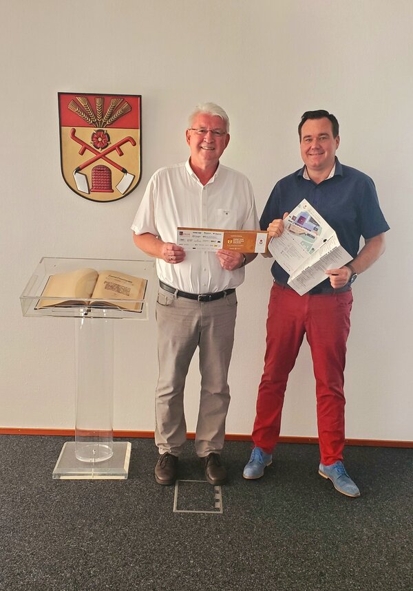 Dank vom Bürgermeister Thomas Katzer und Kämmerer Patrick Herrmann