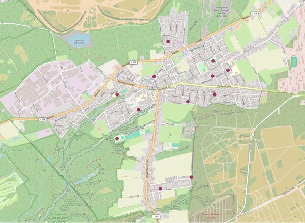 Bild vergrößern: Gesamtübersicht aller Spielplätze