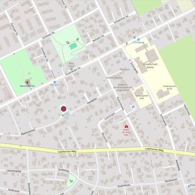 Bild vergrößern: Karte Spielplatz Händelstraße/Beethovenstraße