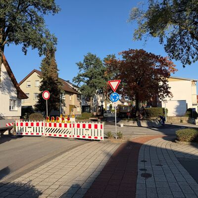 Baustelle am Kreisverkehr